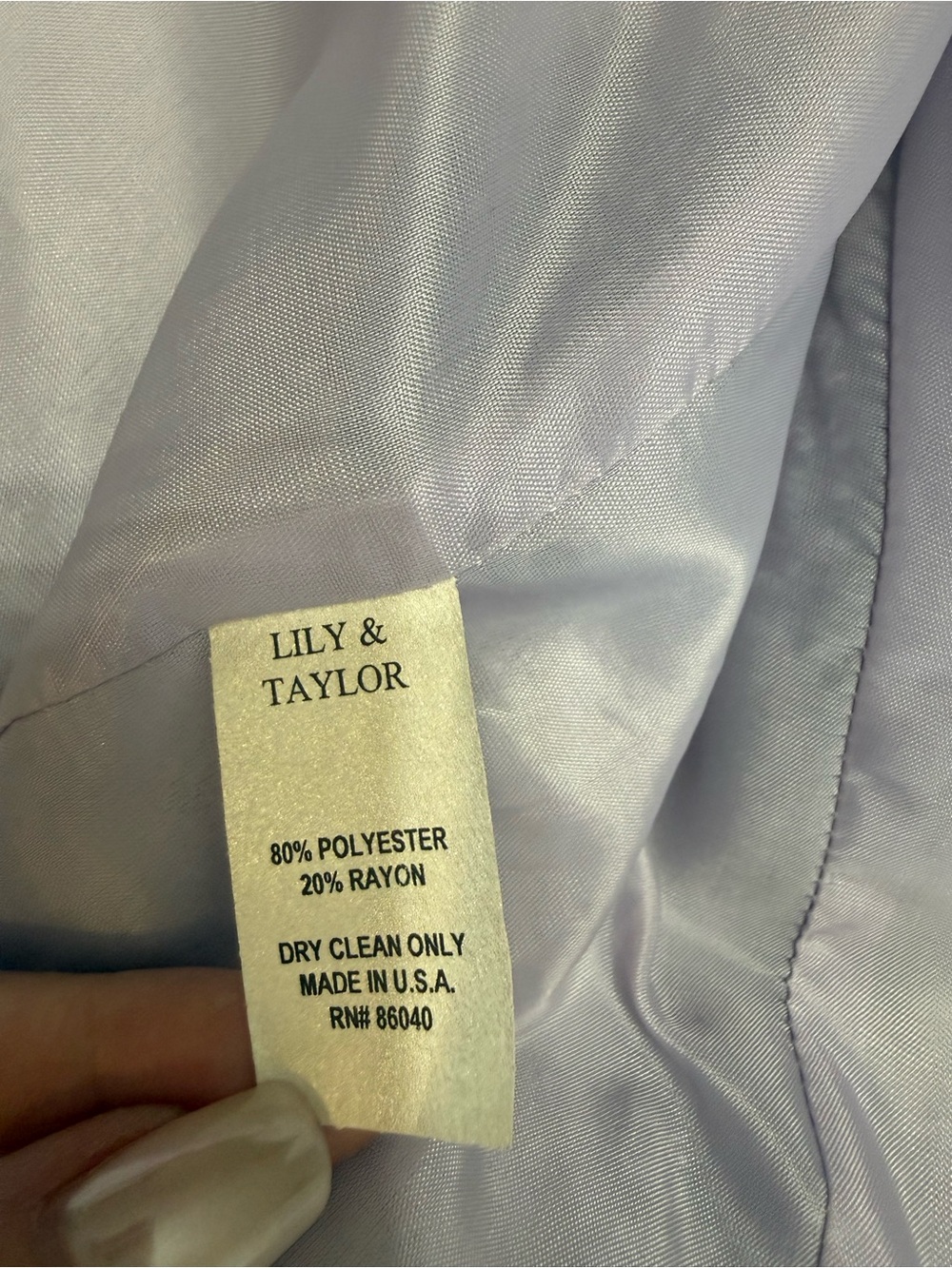 Lily & Taylor Vintage Lavender Bouclé Jacket with Black Trim Size 18 - Picture 9 of 10